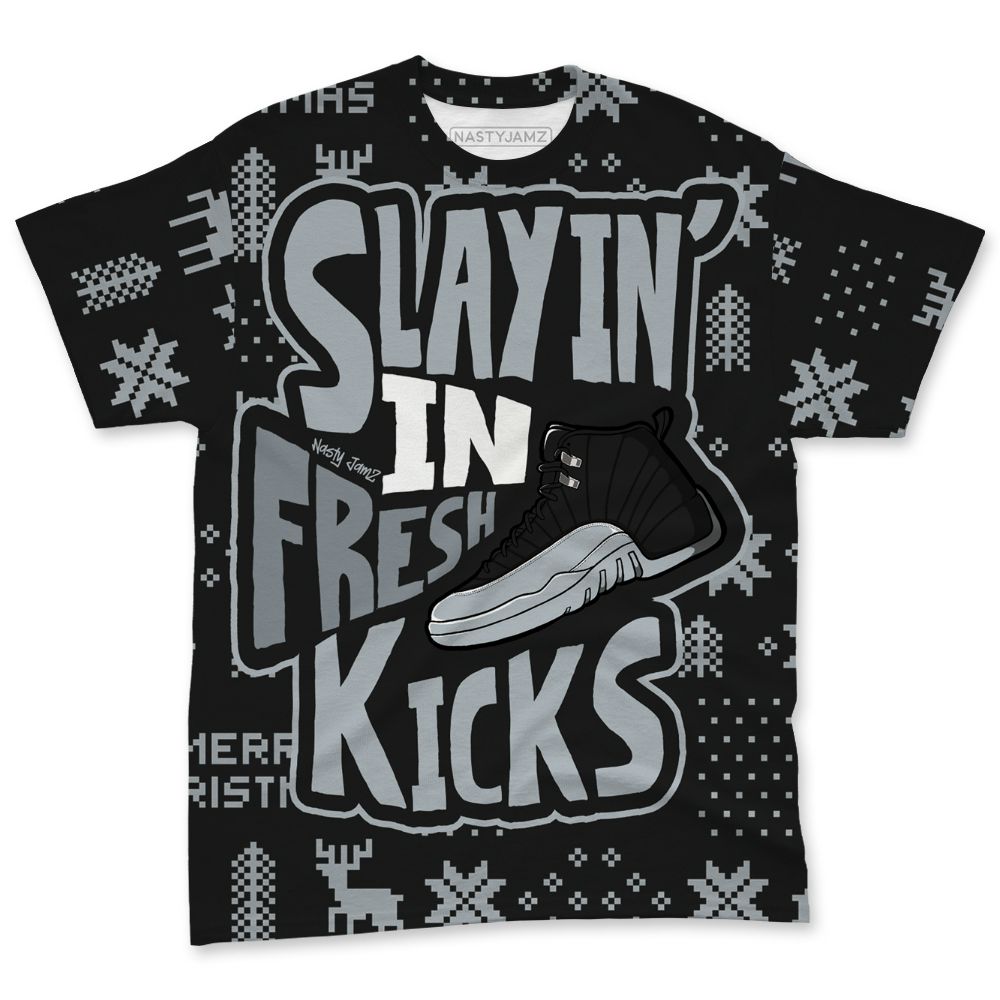 Wolf-Grey-12s-NastyJamz-T-Shirt-Match-Slayin-Kicks-All-Over-Print