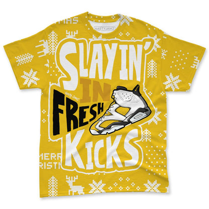 Yellow-Ochre-6s-NastyJamz-T-Shirt-Match-Slayin-Kicks-All-Over-Print
