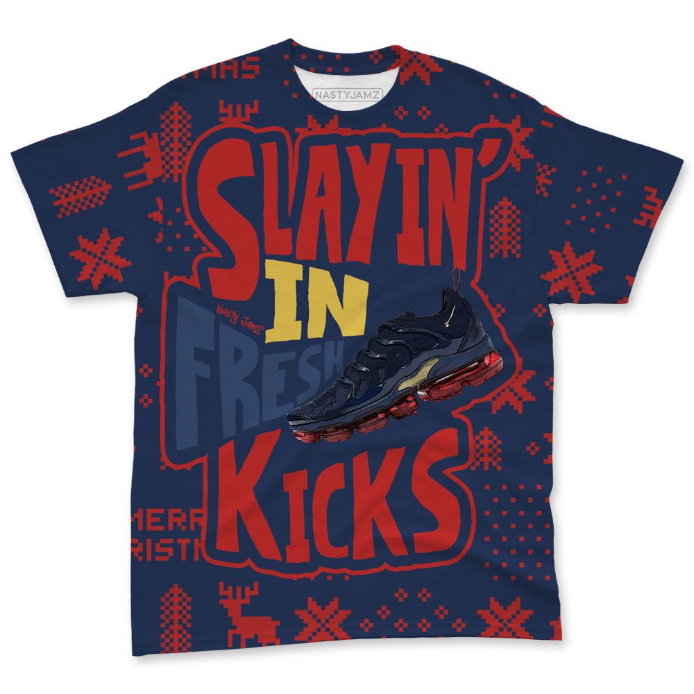 VaporMax-Gold-Navy-Midnight-NastyJamz-T-Shirt-Match-Slayin-Kicks-All-Over-Print