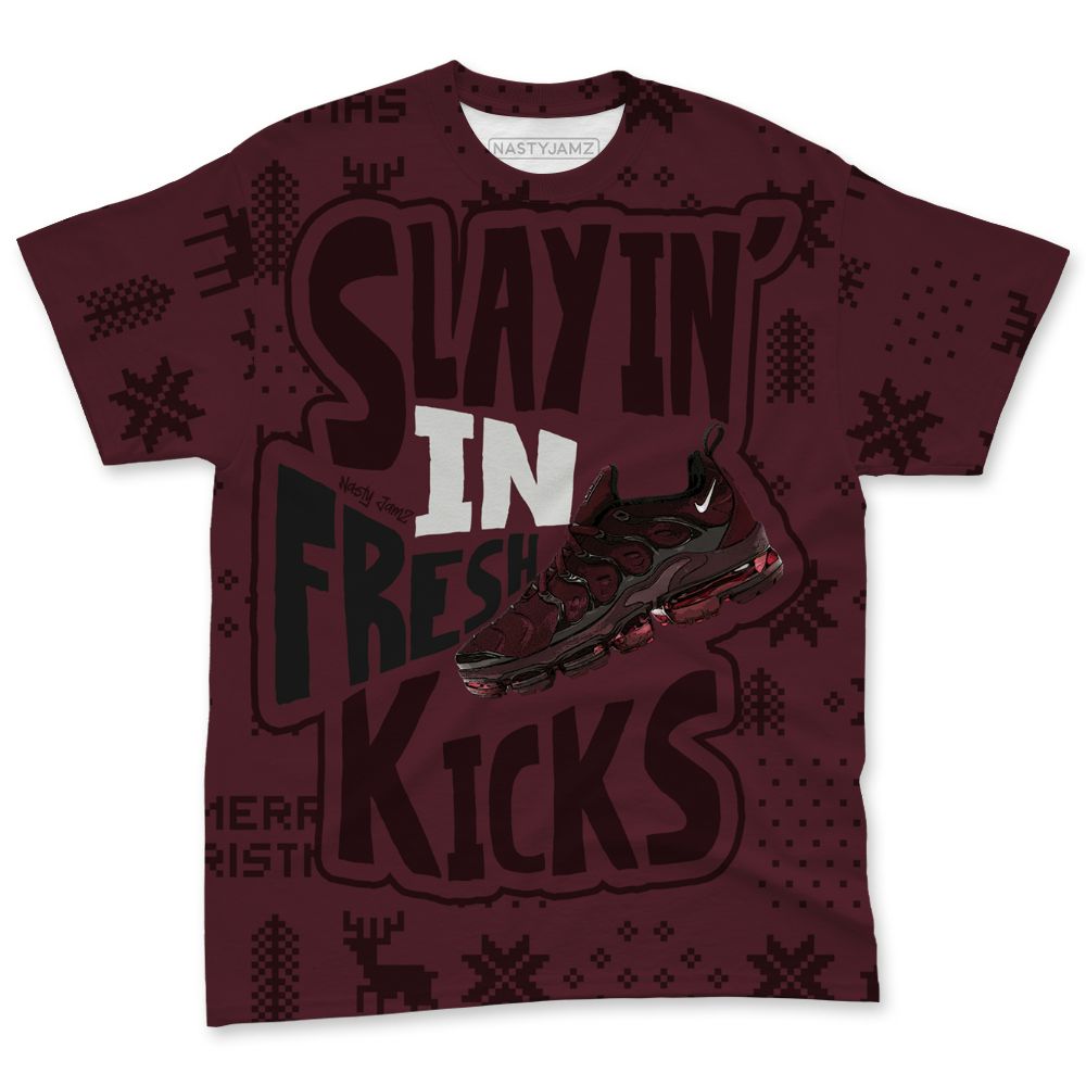 VaporMax-Night-Maron-Burgundy-NastyJamz-T-Shirt-Match-Slayin-Kicks-All-Over-Print
