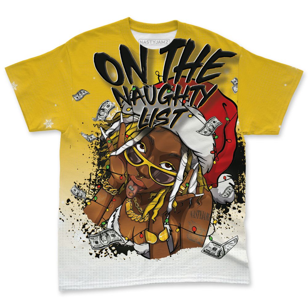 Yellow-Ochre-6s-NastyJamz-T-Shirt-Match-Smas-Naughty-List-All-Over-Print