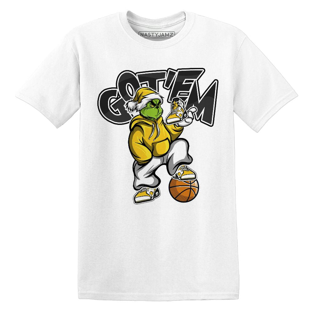 Yellow-Ochre-6s-NastyJamz-T-Shirt-Match-Grinchmas-Got-Em