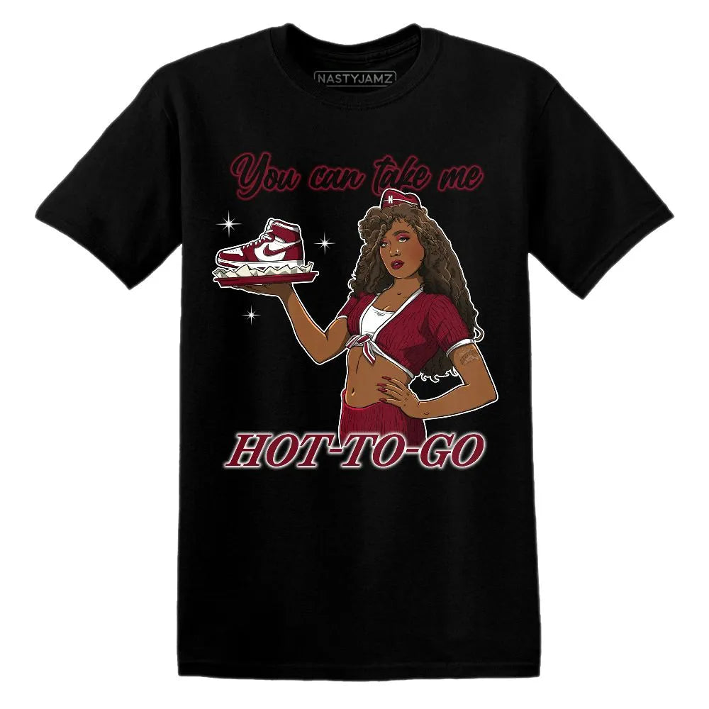 Ready To Go AJ 1 White Team Red NastyJamz Website T-Shirt 2D