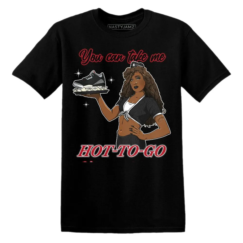 Ready To Go AJ 3 Black Cement NastyJamz Website T-Shirt 2D