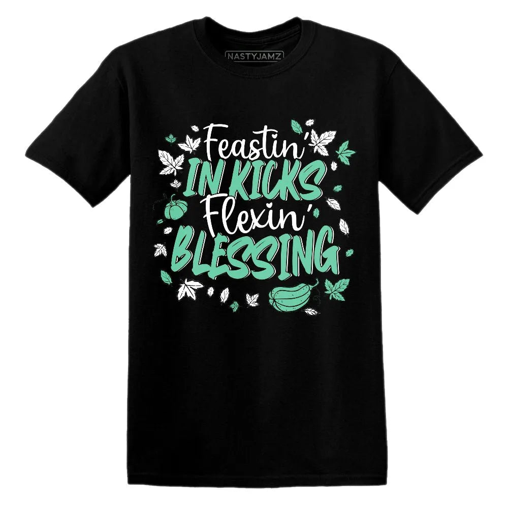 Kicks Feasting.AJ 1 Green Glow NastyJamz Website T-Shirt 2D