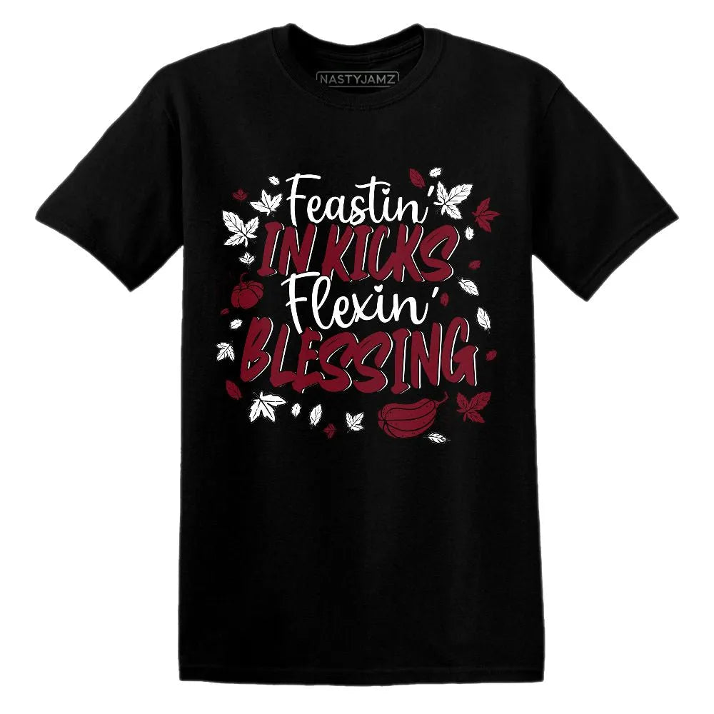 Kicks Feasting.AJ 1 White Team Red NastyJamz Website T-Shirt 2D