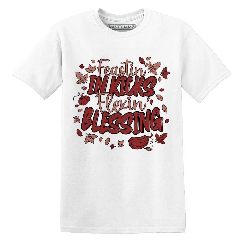 Kicks Feasting.AJ 13 Dune Red NastyJamz Website T-Shirt 2D