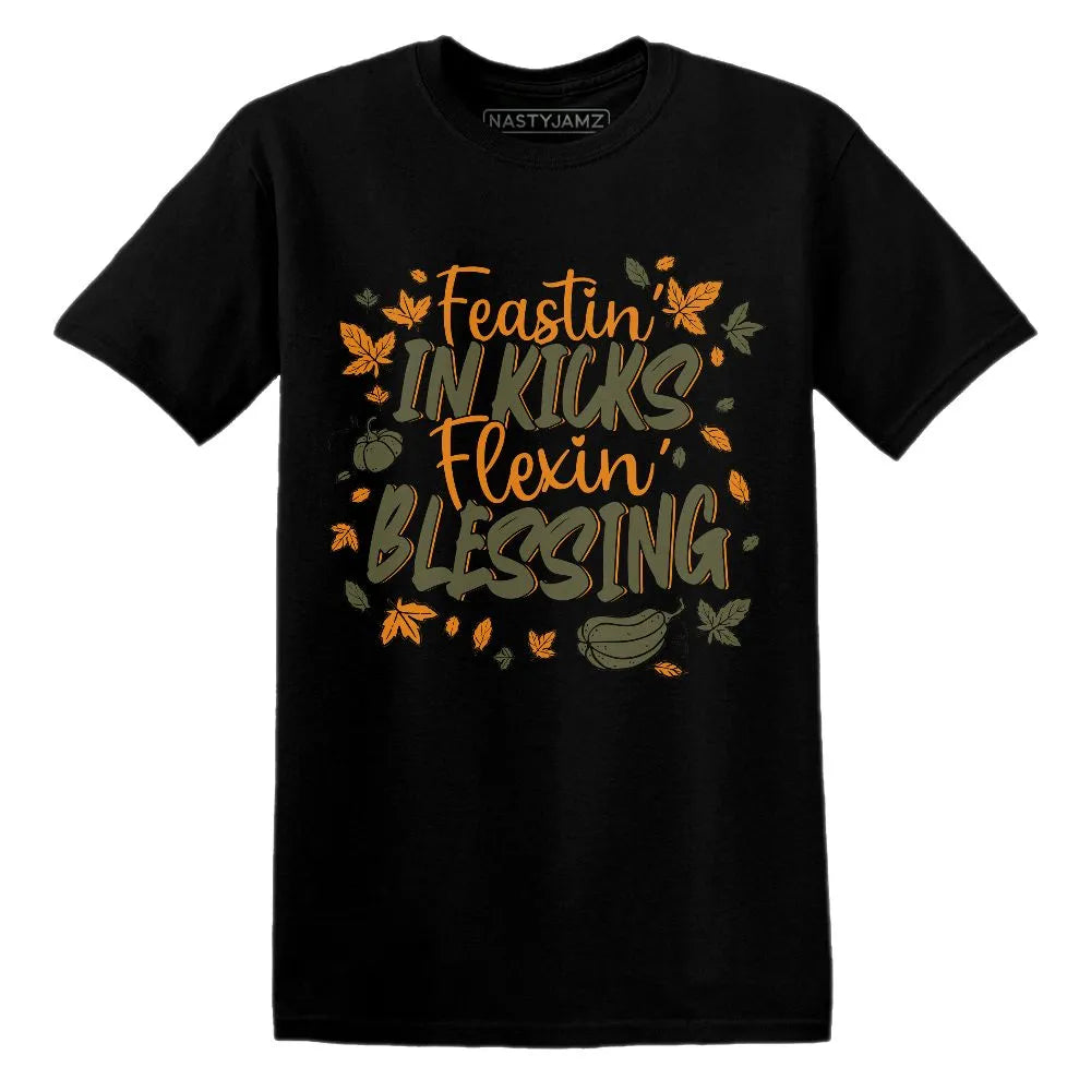 Kicks Feasting.AJ 5 Olive NastyJamz Website T-Shirt 2D