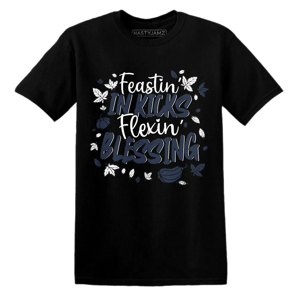 Kicks Feasting.AJ 6 White Navy NastyJamz Website T-Shirt 2D