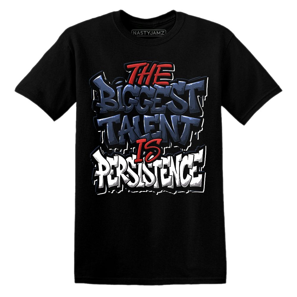 White-Navy-6s-NastyJamz-T-Shirt-Match-Persistence-Is-Talent