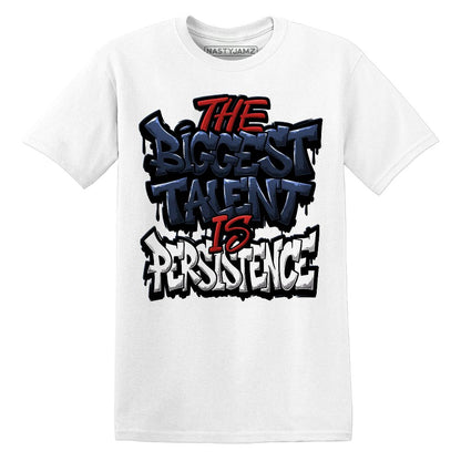 White-Navy-6s-NastyJamz-T-Shirt-Match-Persistence-Is-Talent