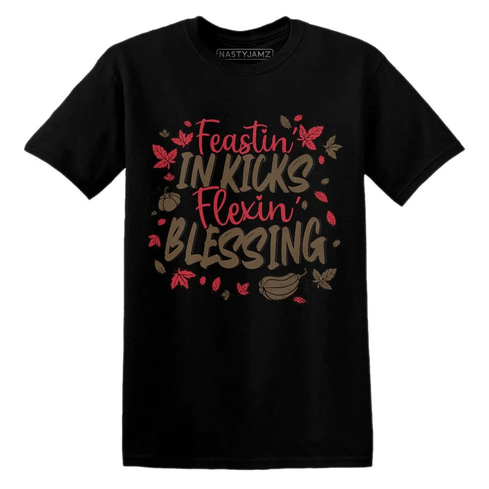 Kicks Feasting.AJ 9 Olive NastyJamz Website T-Shirt 2D