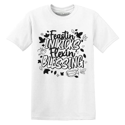 Kicks Feasting.AJ 4 White Thunder NastyJamz Website T-Shirt 2D