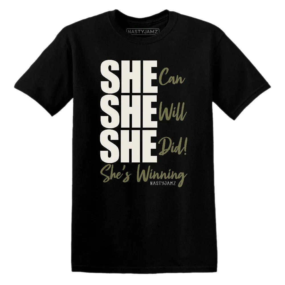 SHE AJ 1 Medium Olive NastyJamz Website T-Shirt 2D