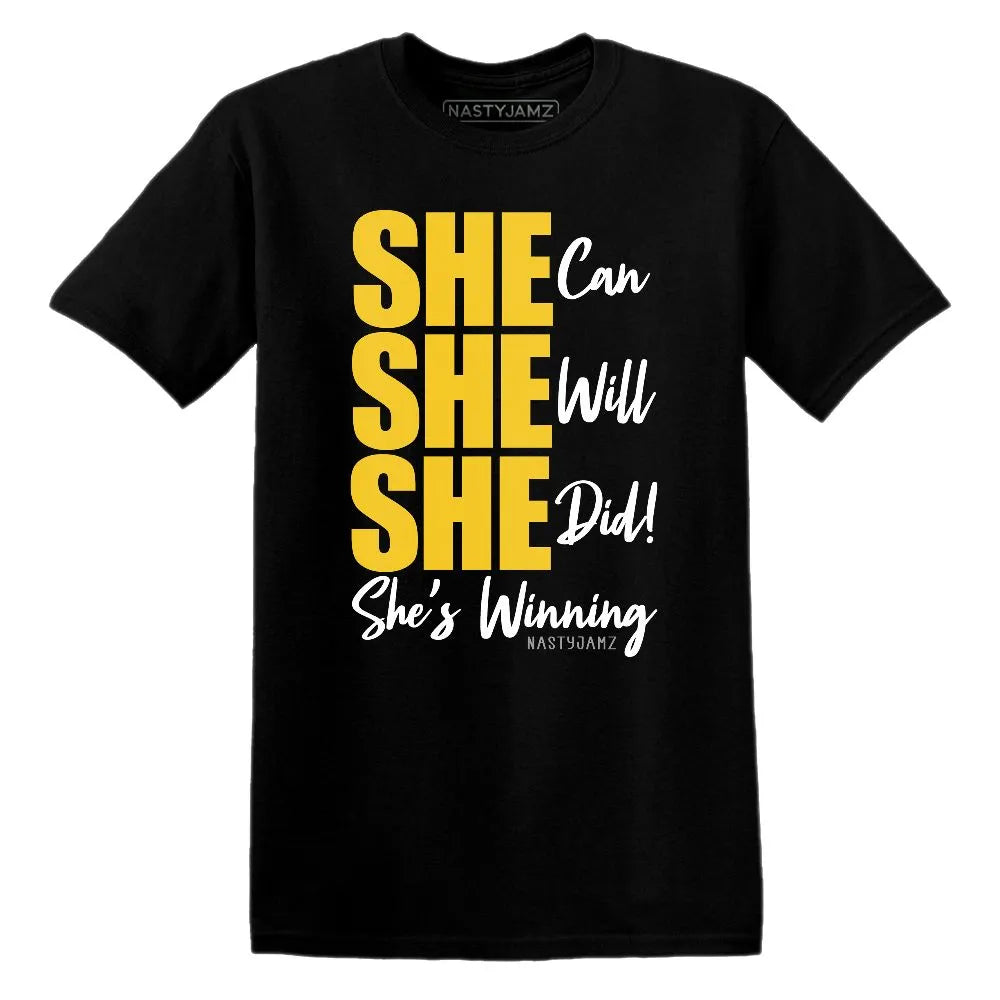 SHE AJ 6 Yellow Ochre NastyJamz Website T-Shirt 2D