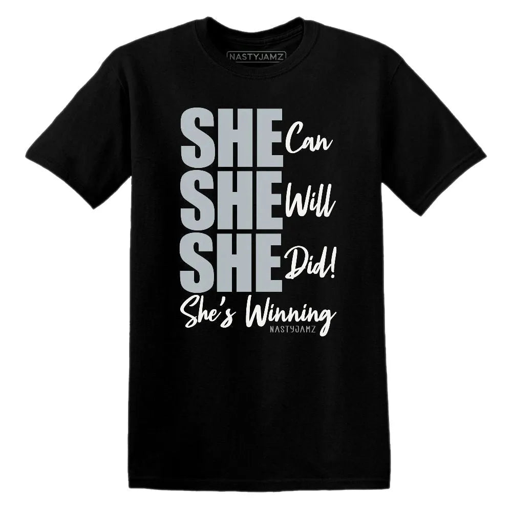 SHE AJ 12 Wolf Grey NastyJamz Website T-Shirt 2D