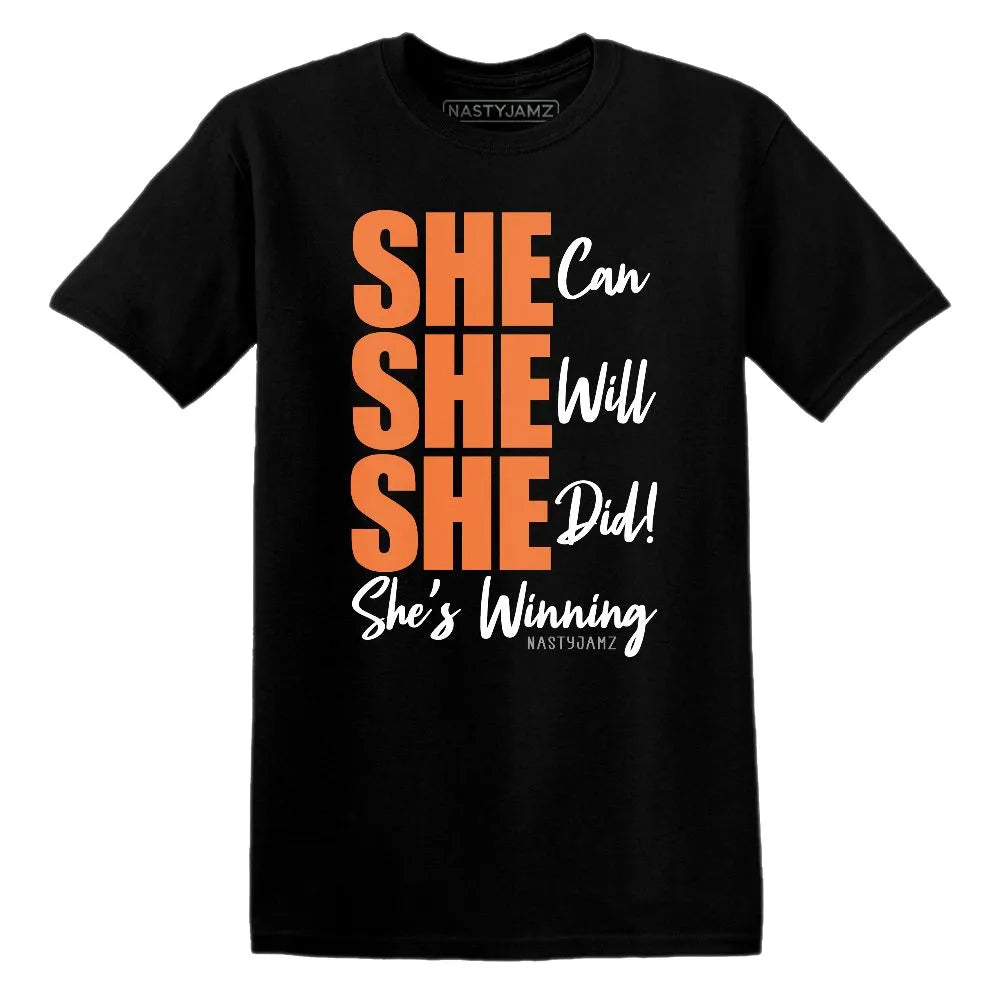 SHE AM TW White Orange NastyJamz Website T-Shirt 2D