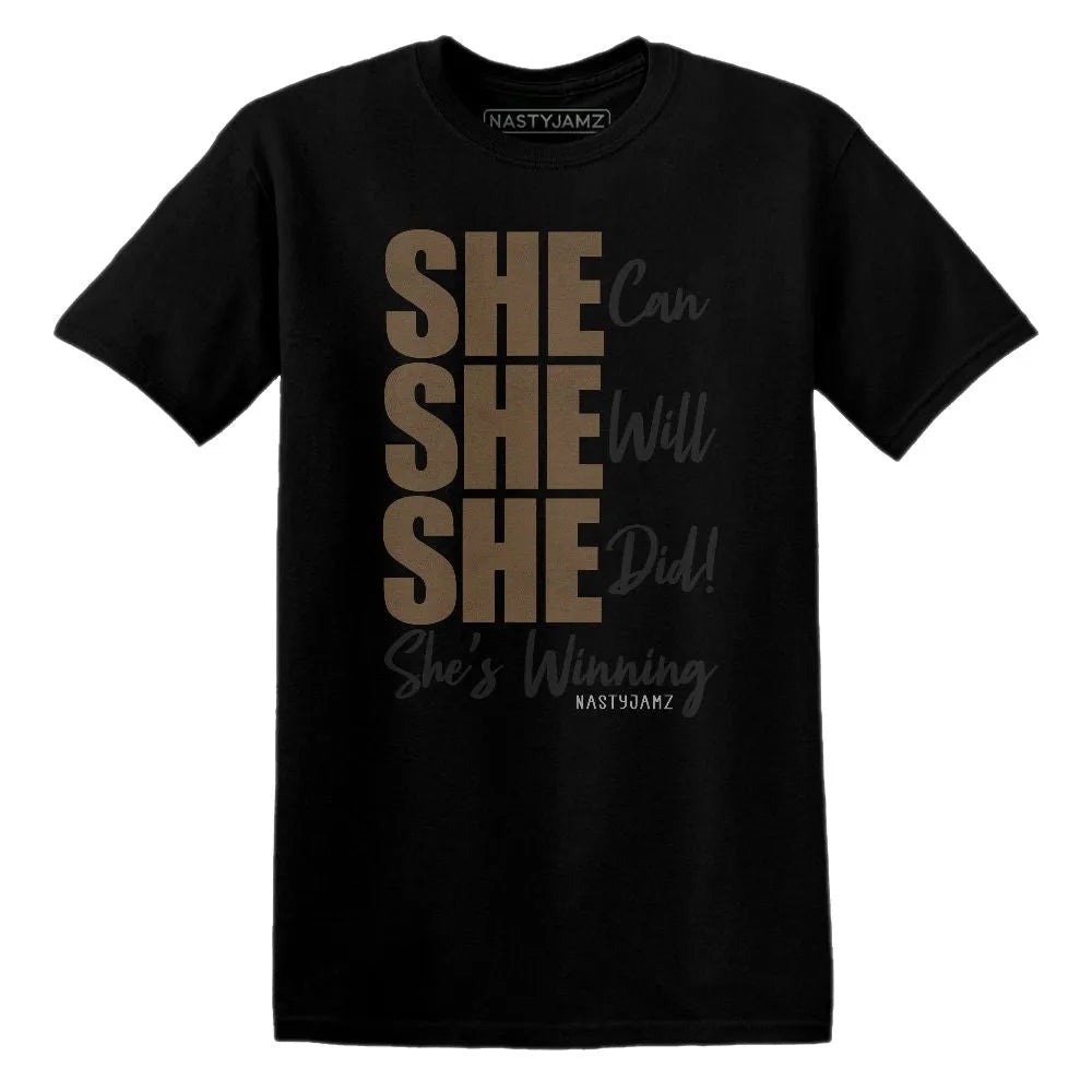 SHE AJ 9 Olive NastyJamz Website T-Shirt 2D