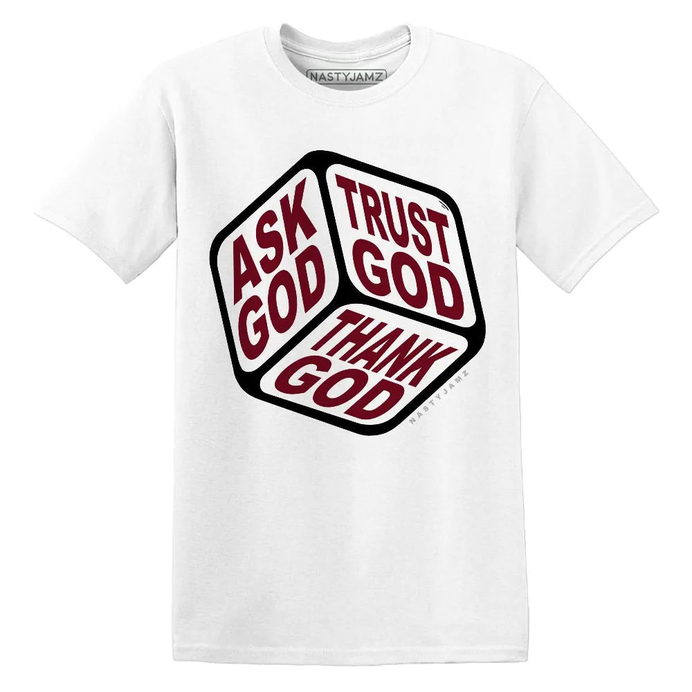 High-White-Team-Red-1s-NastyJamz-T-Shirt-Match-Trust-God