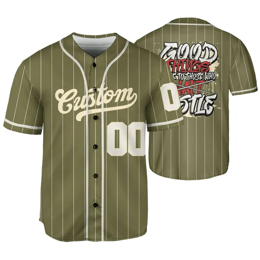 Medium-Olive-1s-NastyJamz-Jersey-Match-Good-Things-Custom-Text