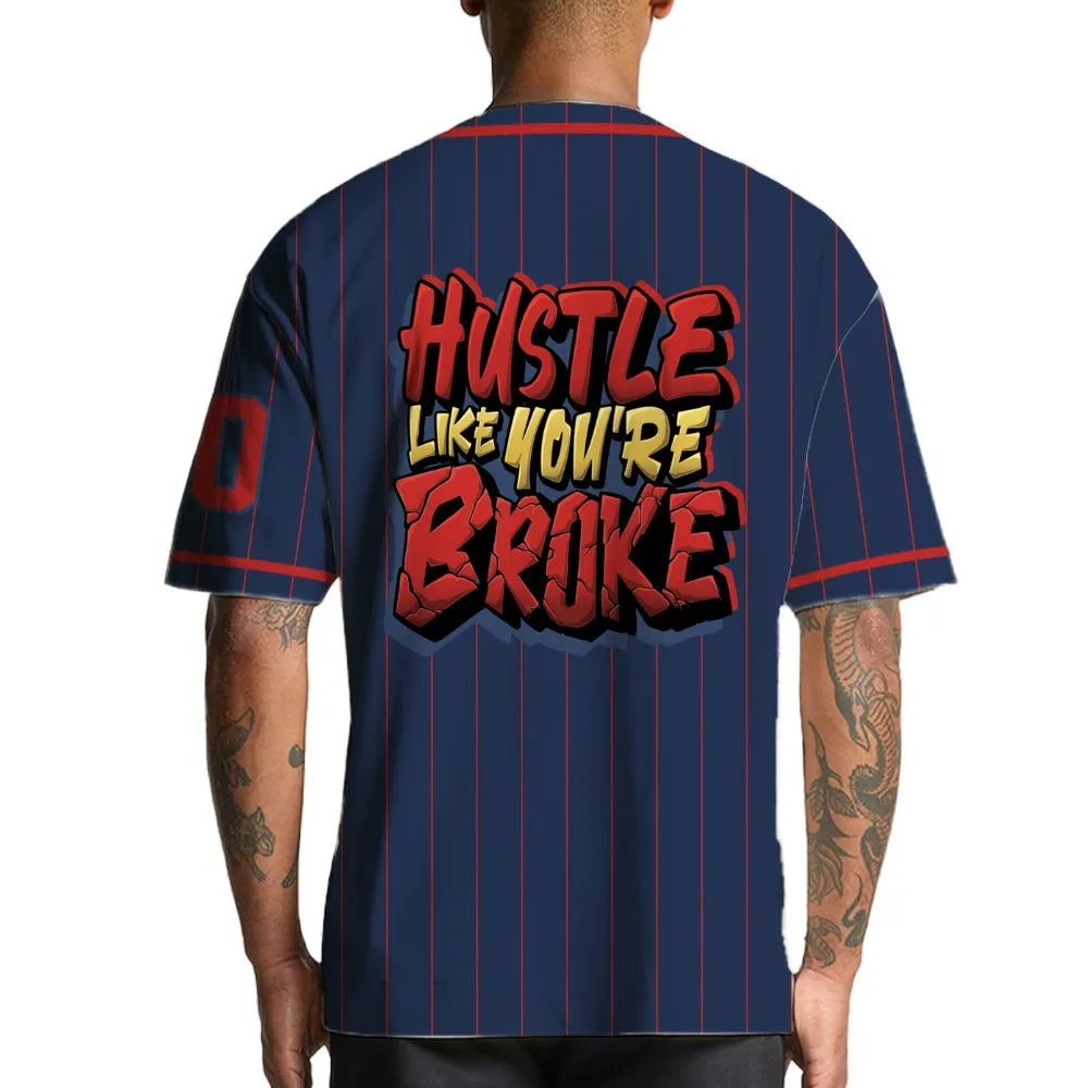 VaporMax-Gold-Navy-Midnight-NastyJamz-Jersey-Match-Hustle-Like-Broke-Custom-Text