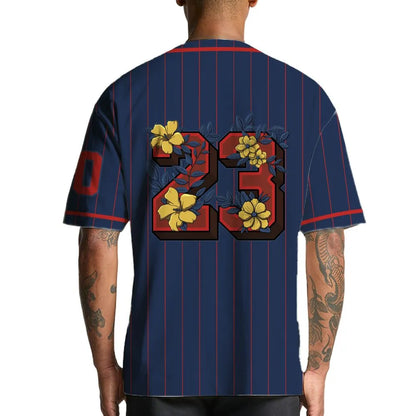 VaporMax-Gold-Navy-Midnight-NastyJamz-Jersey-Match-23-Floral-Custom-Text