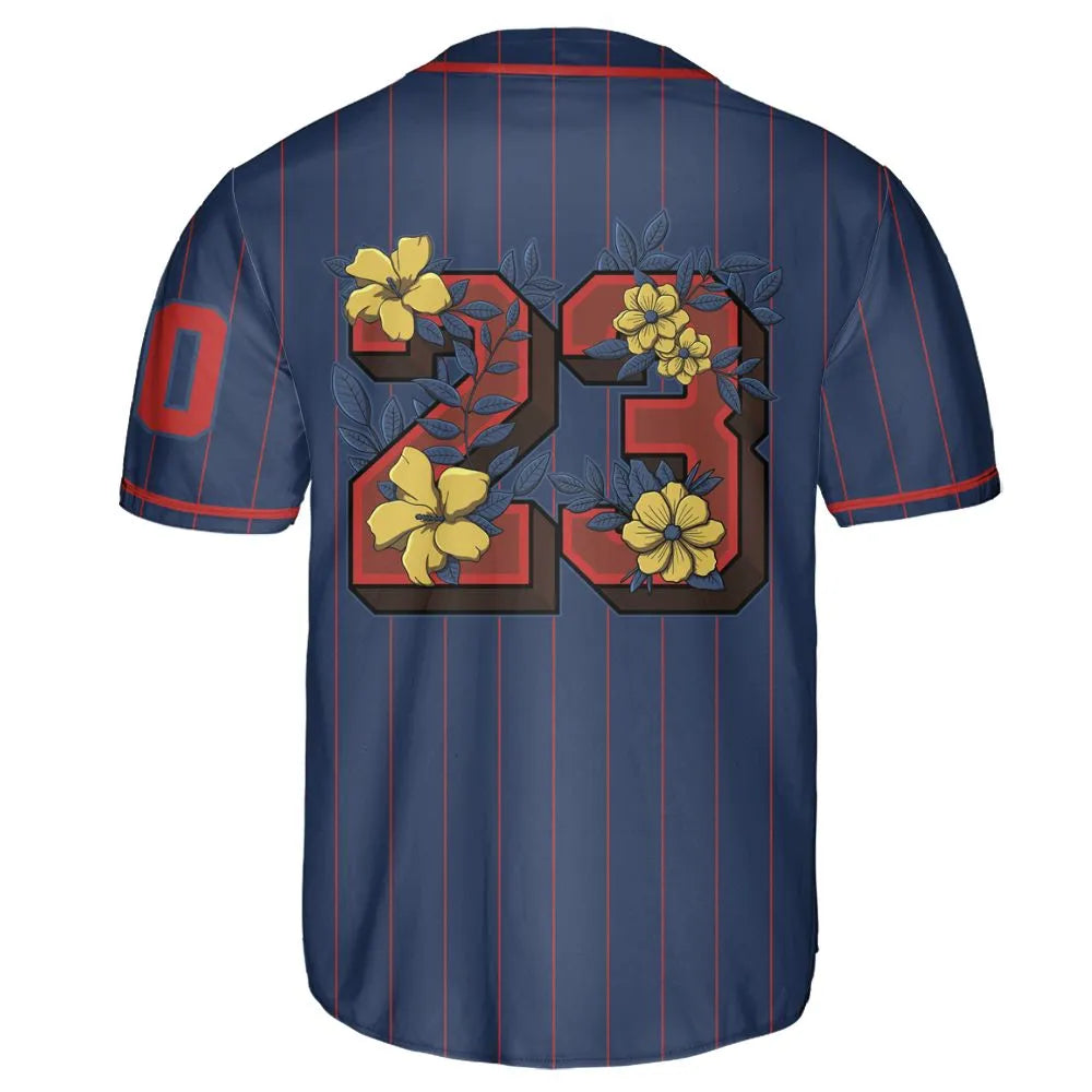 VaporMax-Gold-Navy-Midnight-NastyJamz-Jersey-Match-23-Floral-Custom-Text