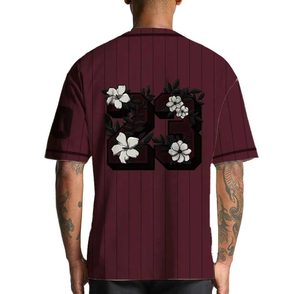 VaporMax-Night-Maron-Burgundy-NastyJamz-Jersey-Match-23-Floral-Custom-Text