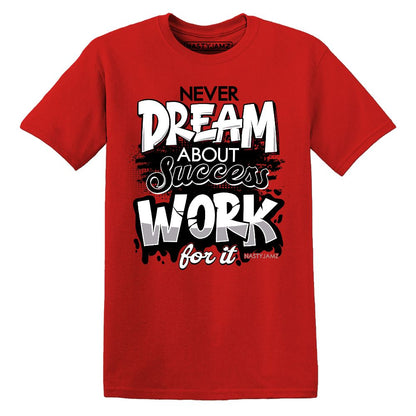White-Team-Red-1s-NastyJamz-T-Shirt-Match-Work-For-Dream