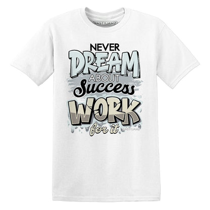 Work For Dream.AJ 4 Pure Platinum.NastyJamz Website T-Shirt 2D