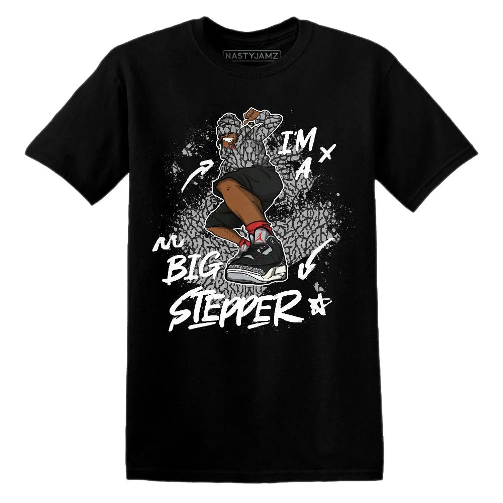 Black-Cement-3s-NastyJamz-T-Shirt-Match-Big-Stepper