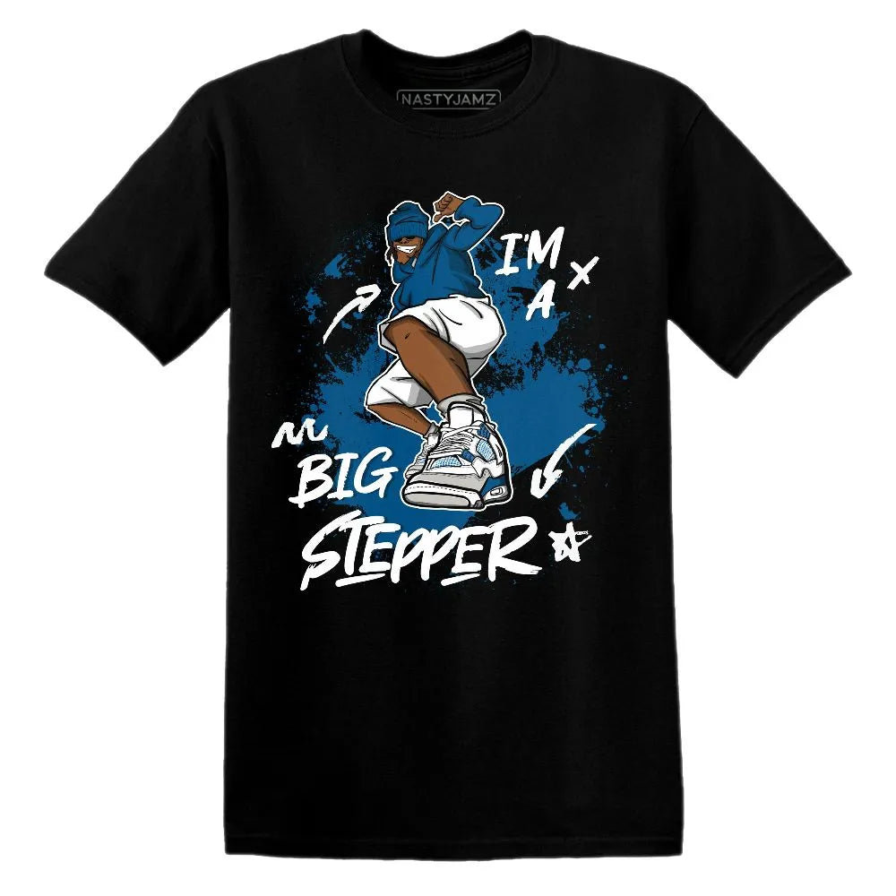 Industrial-Blue-4s-NastyJamz-T-Shirt-Match-Big-Stepper