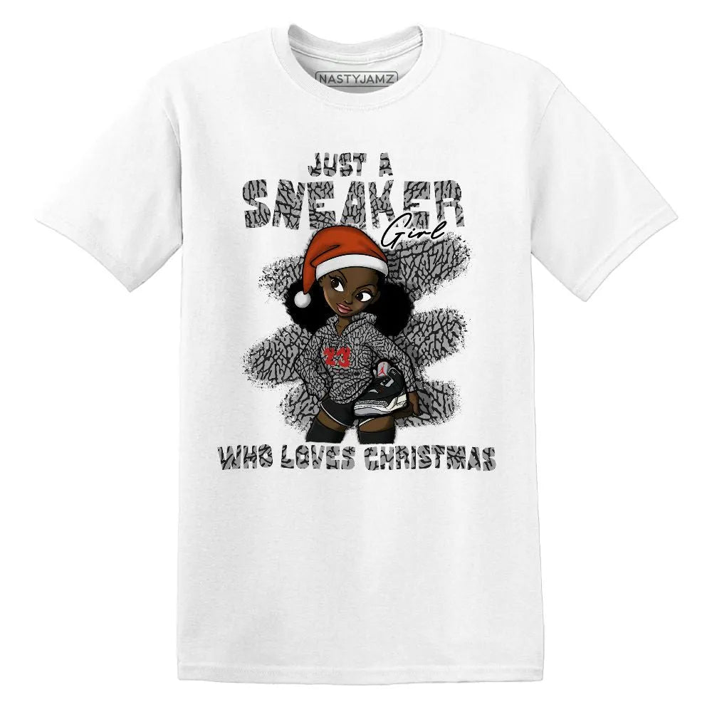 Black-Cement-3s-NastyJamz-T-Shirt-Match-Xmas-Sneaker-Girl