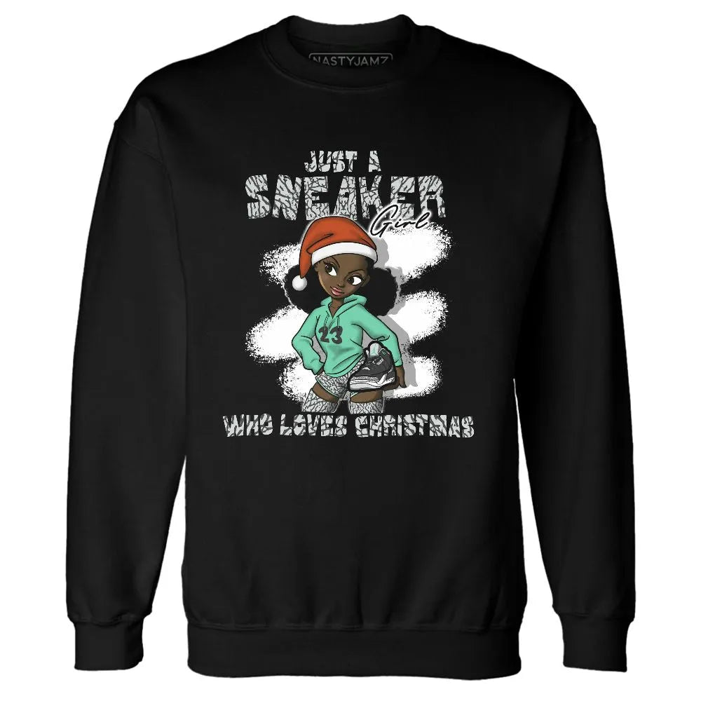 Green-Glow-3s-NastyJamz-Sweatshirt-Match-Xmas-Sneaker-Girl