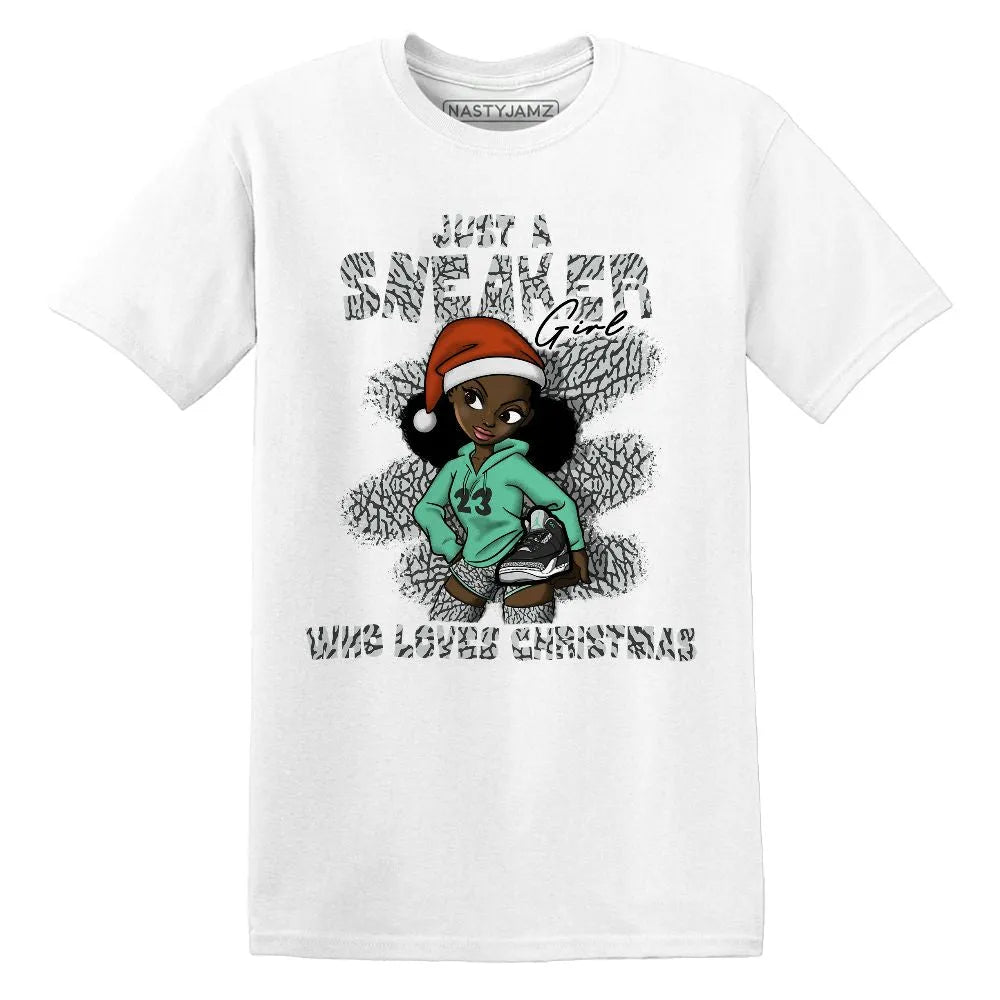 Green-Glow-3s-NastyJamz-T-Shirt-Match-Xmas-Sneaker-Girl