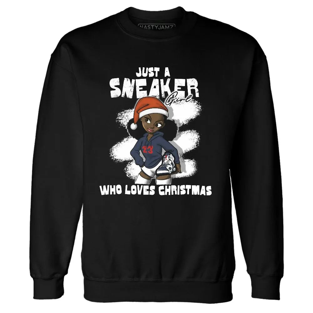 White-Navy-6s-NastyJamz-Sweatshirt-Match-Xmas-Sneaker-Girl