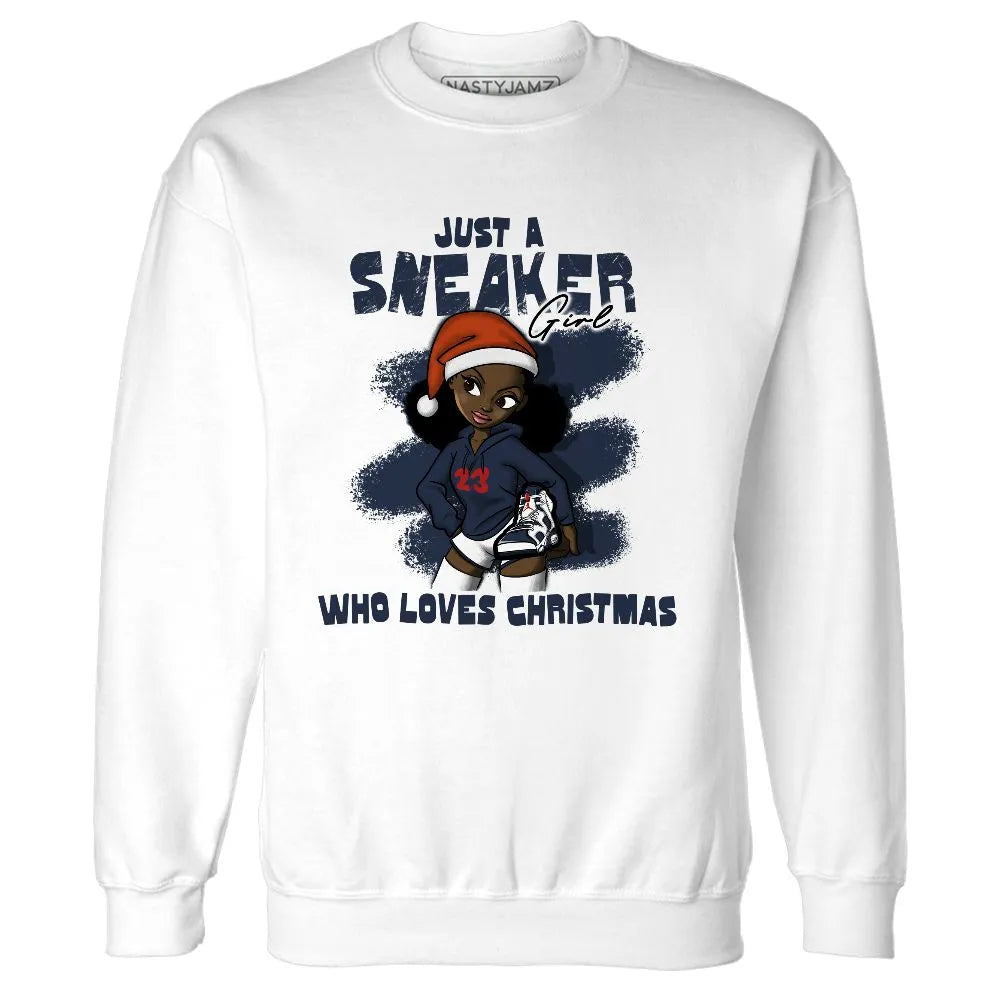 White-Navy-6s-NastyJamz-Sweatshirt-Match-Xmas-Sneaker-Girl