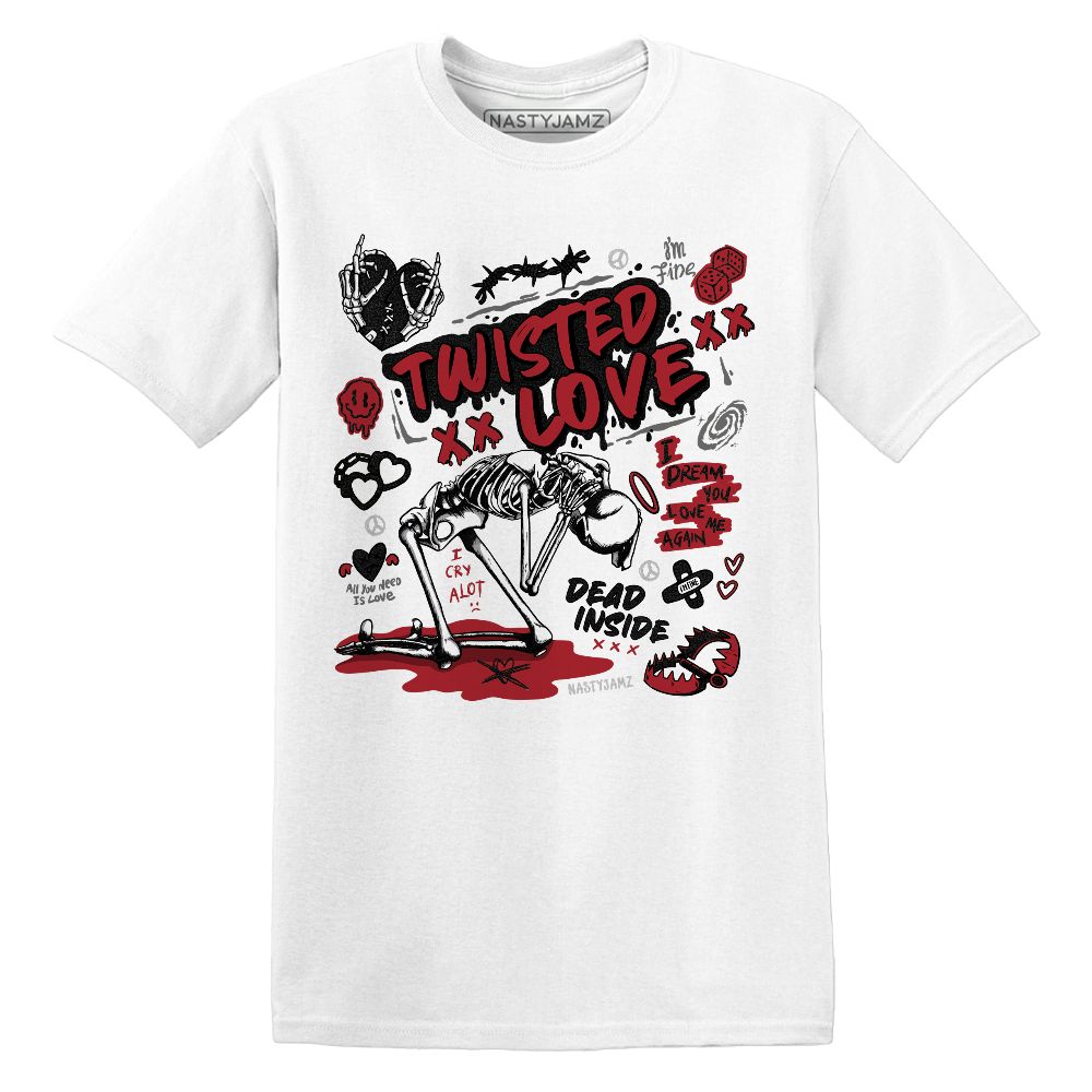 Twisted Love.AJ 11 Bred Velvet.NastyJamz Website T-Shirt 2D