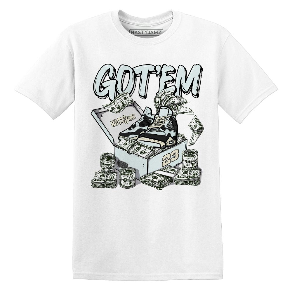 Dollar Sneaker Box.AJ 4 Pure Platinum.NastyJamz Website T-Shirt 2D