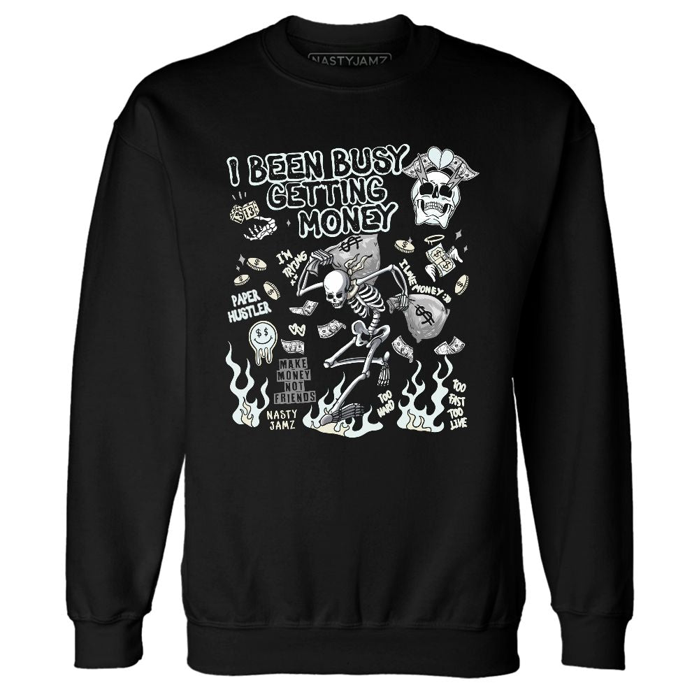 Pure-Platinum-4s-NastyJamz-Sweatshirt-Match-Busy-Getting-Money-Skull