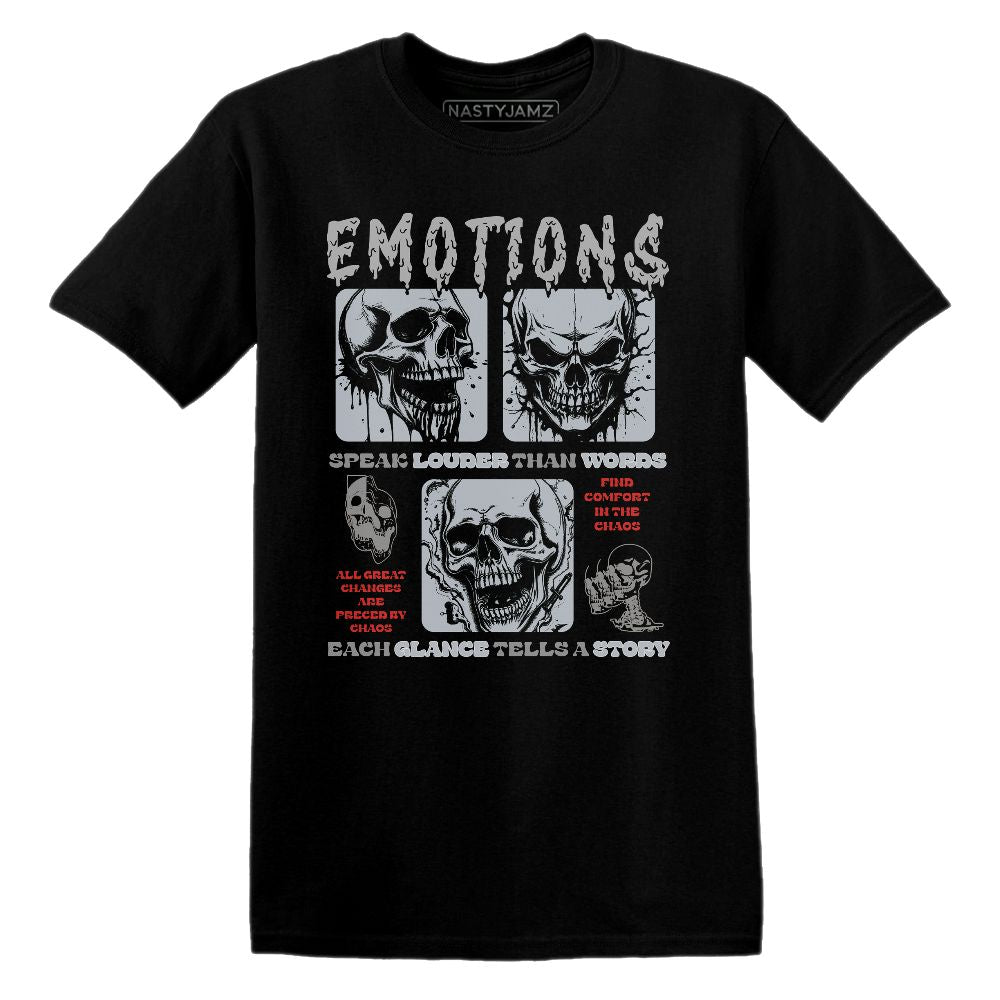 Emotions Skull.AJ 3 Black Cement.NastyJamz Website T-Shirt 2D