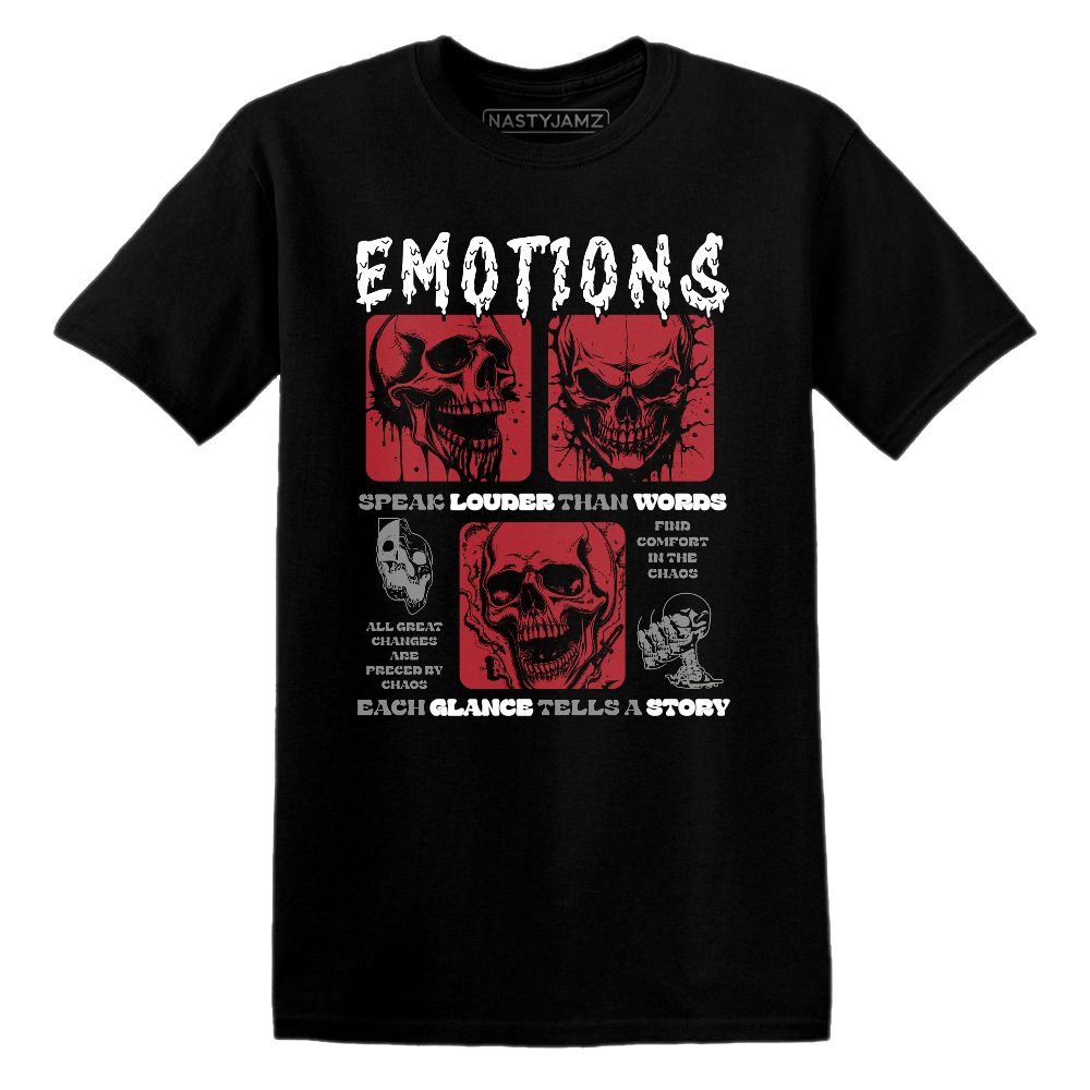Emotions Skull.AJ 11 Bred Velvet.NastyJamz Website T-Shirt 2D