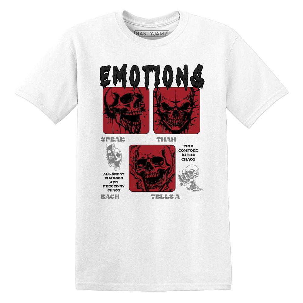 Emotions Skull.AJ 11 Bred Velvet.NastyJamz Website T-Shirt 2D