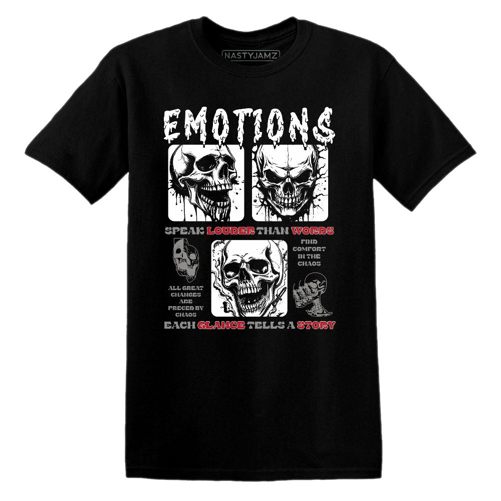 Emotions Skull.AJ 14 Black Toe.NastyJamz Website T-Shirt 2D