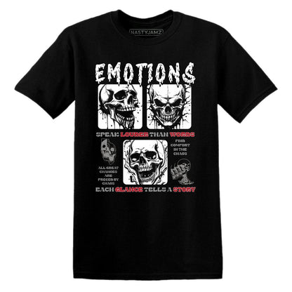 Emotions Skull.AJ 14 Black Toe.NastyJamz Website T-Shirt 2D