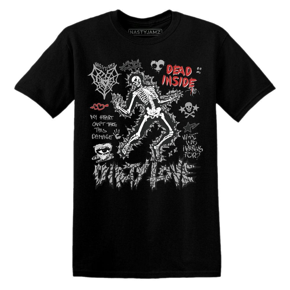 Dirty Love Skull.AJ 3 Black Cement.NastyJamz Website T-Shirt 2D