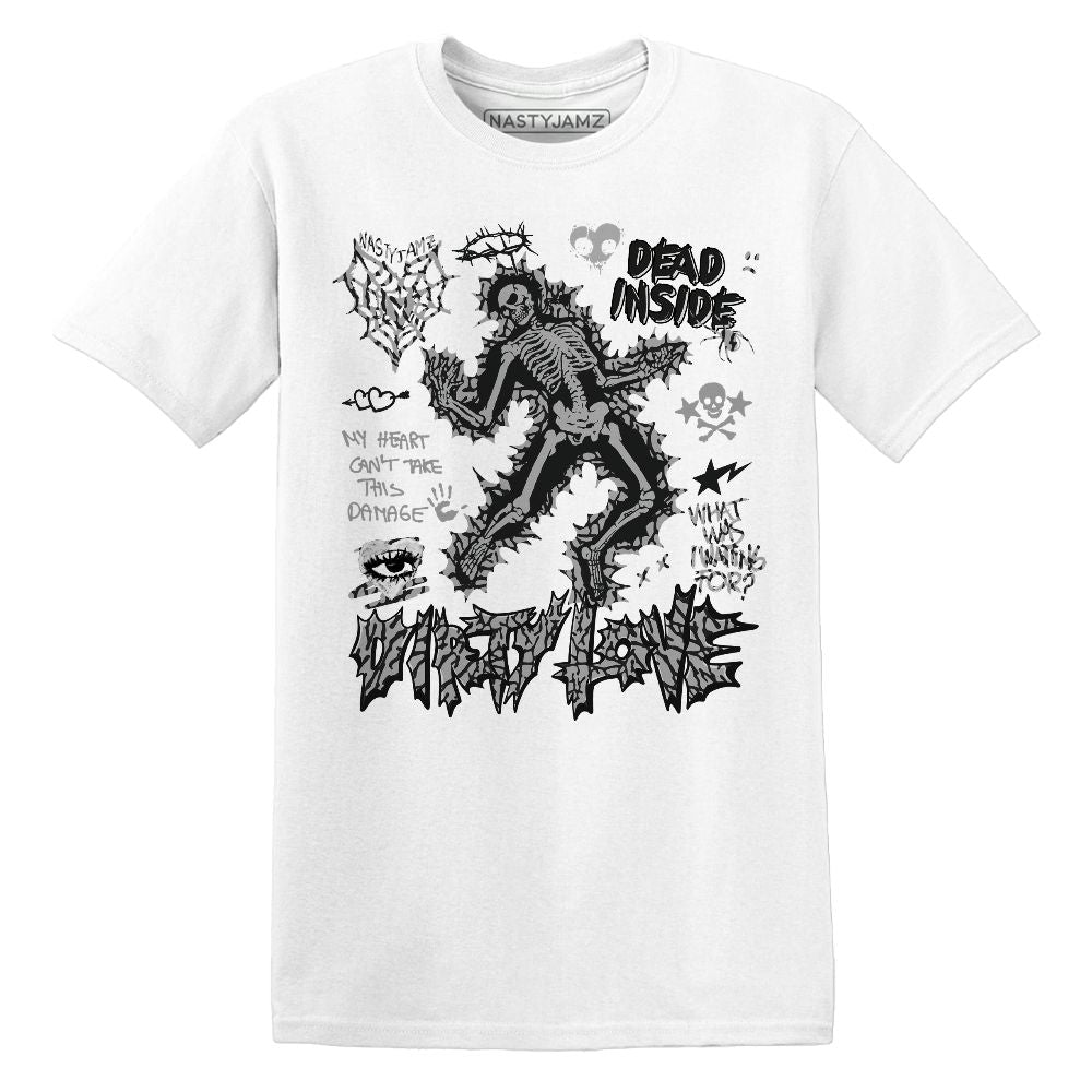 Dirty Love Skull.AJ 3 Black Cement.NastyJamz Website T-Shirt 2D