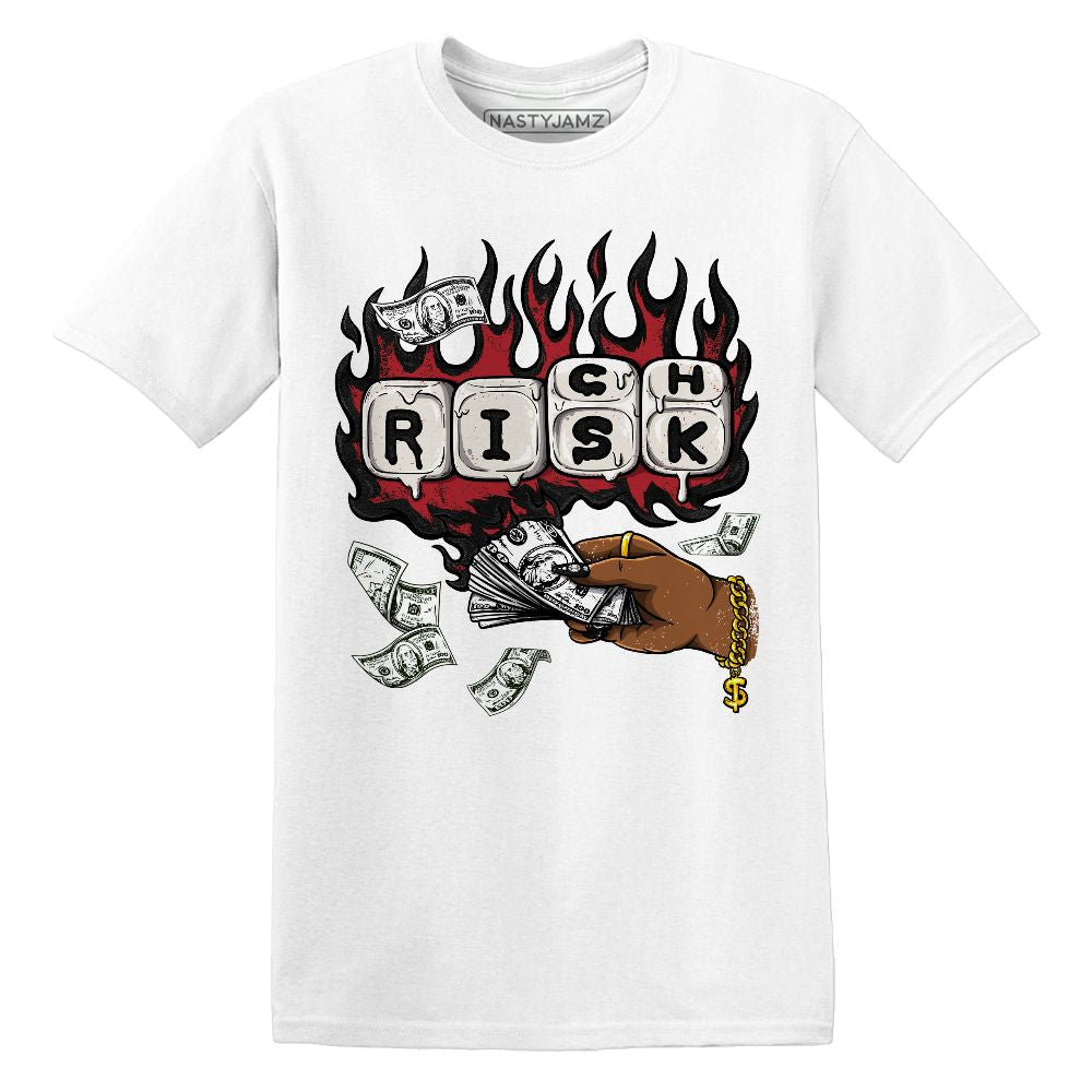 Rich Or Risk.AJ 11 Bred Velvet.NastyJamz Website T-Shirt 2D