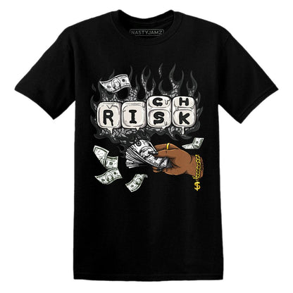 Rich Or Risk.AJ 3 Black Cement.NastyJamz Website T-Shirt 2D