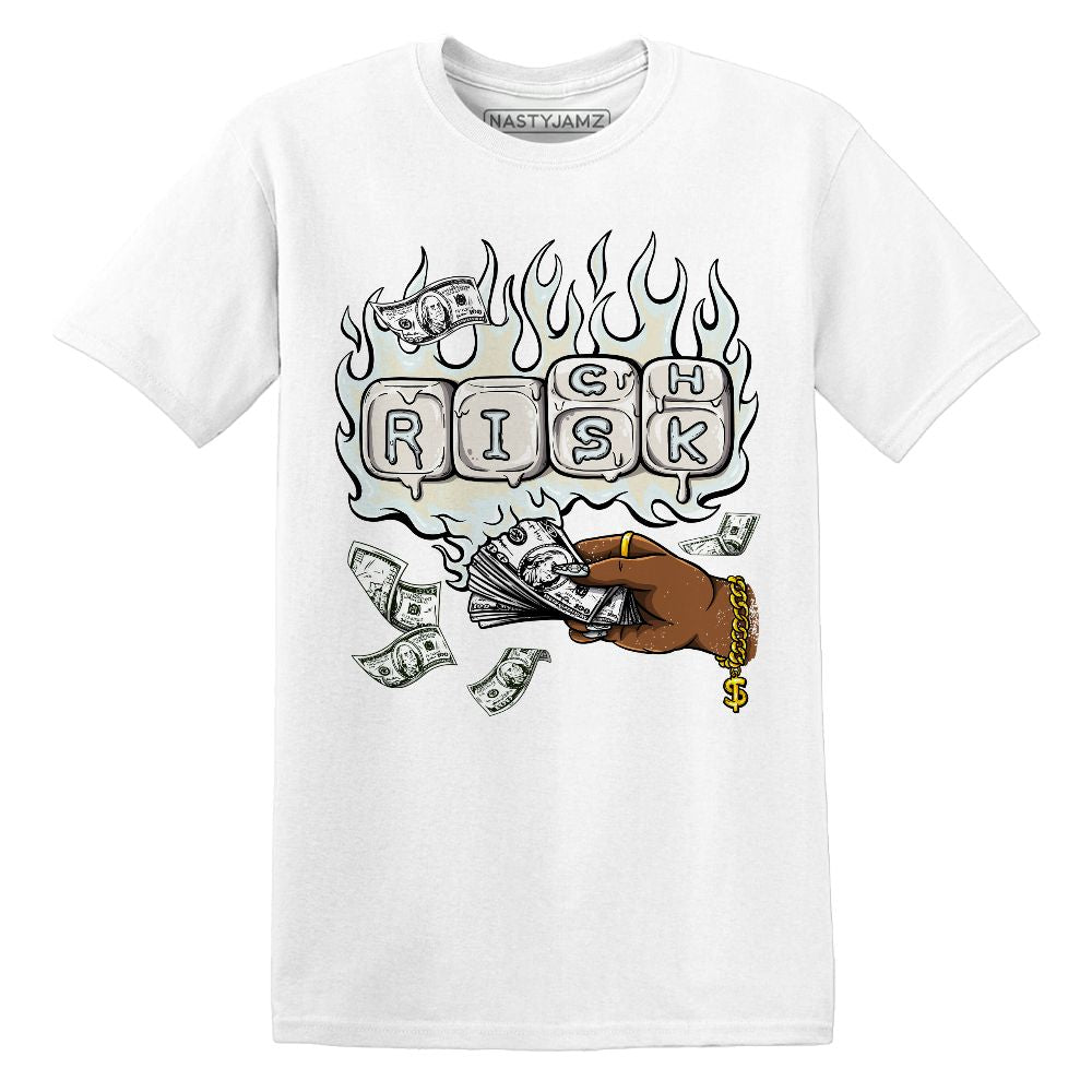 Rich Or Risk.AJ 4 Pure Platinum.NastyJamz Website T-Shirt 2D